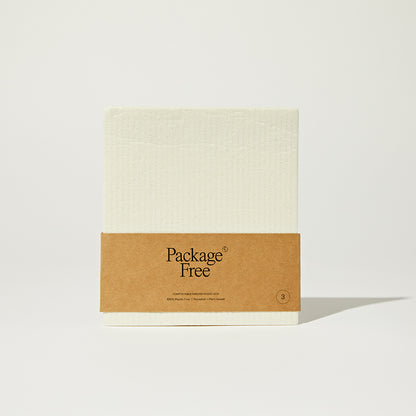 Package Free Reusable Swedish Dishcloth & Dish Washing Brush Bundle